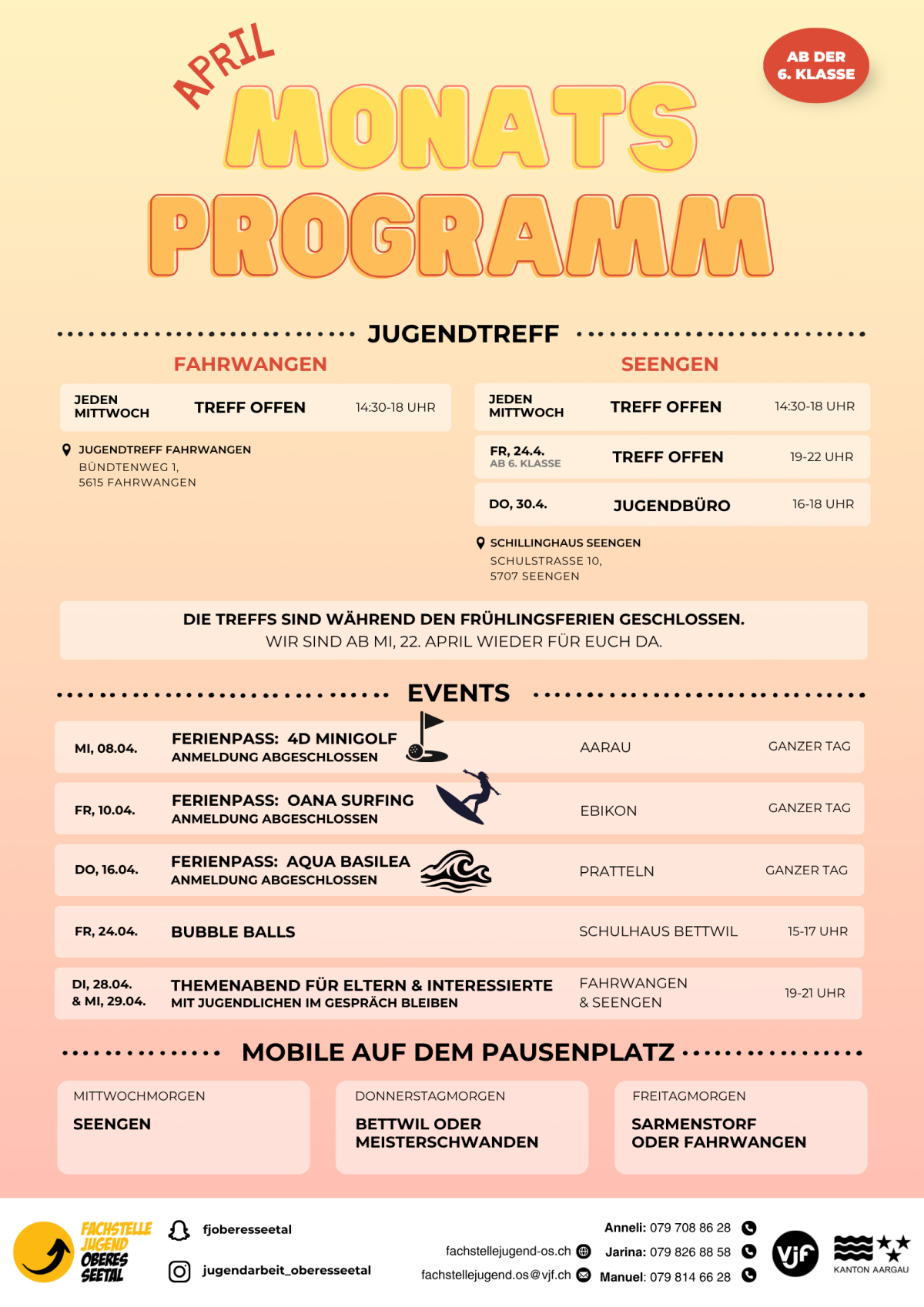 Monatsprogramm April 2026